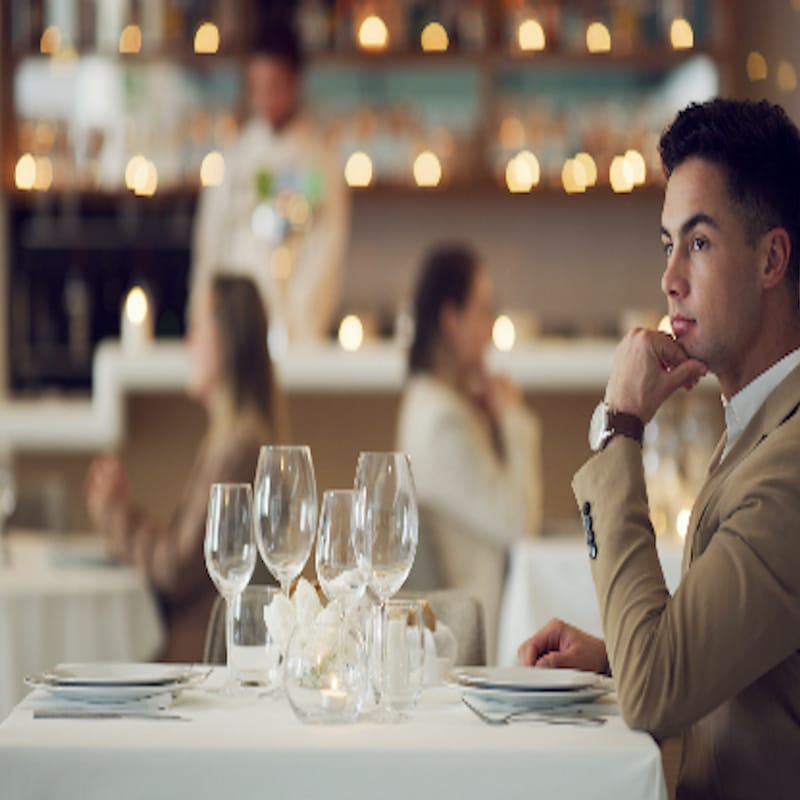 Couple looking at phone