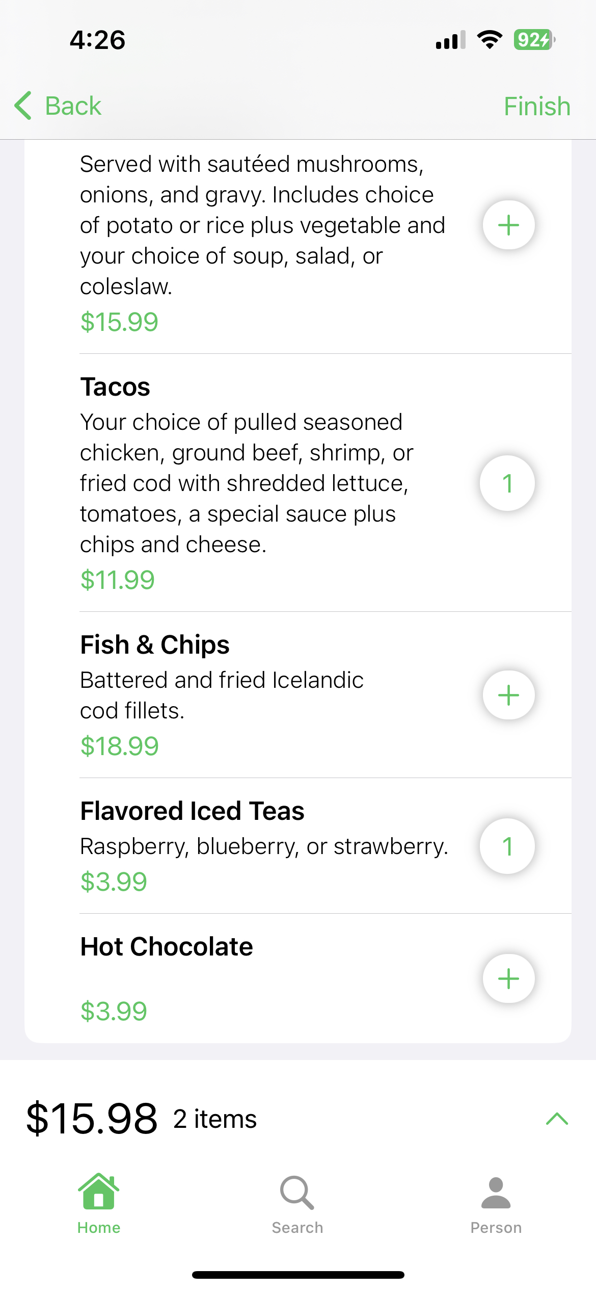 photo of reservation party management screen